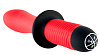 Двусторонний красный вибратор с двойным мотором ToyFa 901340-9 (28 см)