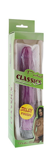 Фиолетовый вибратор с юбочкой шипов Seven Creations DDC PURPLE MULTISPEED VIBRATOR 50391 (17,8 см)