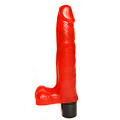 Алый гелевый вибромассажёр в коробке Сумерки богов №6 322-06 BX DD (15,5 см)