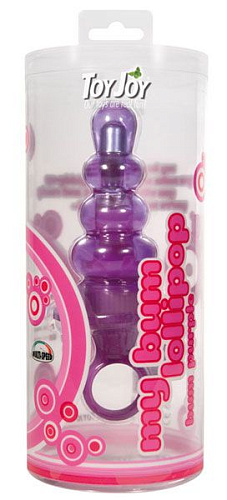 Анальный фиолетовый вибростимулятор Toy Joy My Bum Lollipop Vibro Butt Plug Purple 3006009750 (8,5 см)