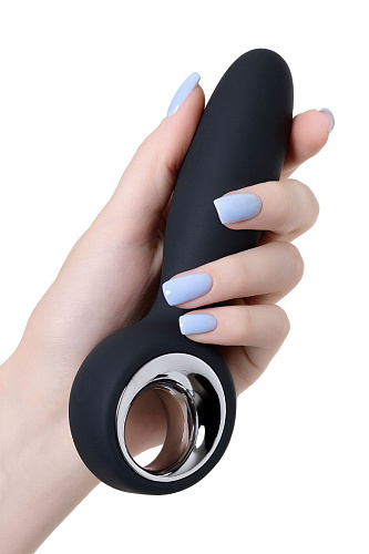 Чёрно-серебристый анальный стимулятор POPO Pleasure Sagitta 731447 (15 см)