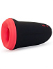 Чёрно-красный вибромастурбатор с нагревом Yuanse Elmer G-0008