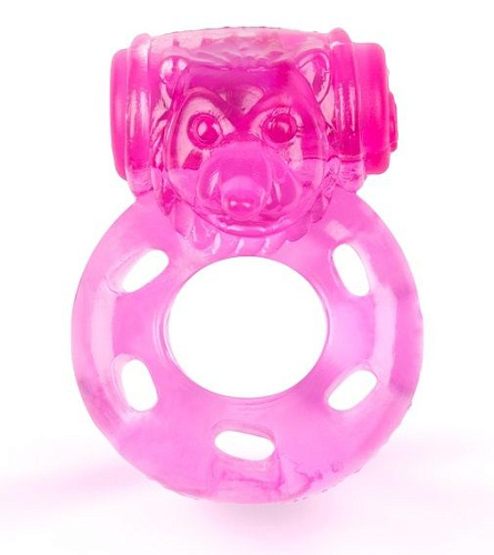 Розовое эрекционное виброкольцо Brazzers BRC005