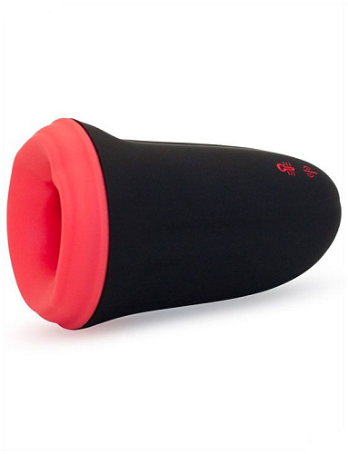 Чёрно-красный вибромастурбатор с нагревом Yuanse Elmer G-0008