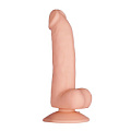 Телесный фаллоимитатор с подошвой-присоской Dream Toys PURRFECT SILICONE DELUXE DONG 6.5INCH 21026 (17 см)