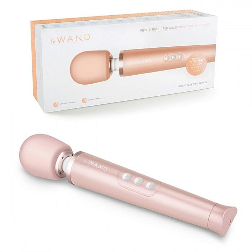 Пудровый жезловый мини-вибратор c 6 режимами вибрации Le Wand LW-007-RG