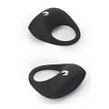 Чёрное эрекционное кольцо Dream Toys LIT-UP SILICONE STIMU RING 7 21239