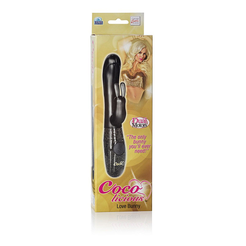 Чёрный вибромассажёр California Exotic Novelties Coco Love Bunny SE-2933-05-3 (21 см)
