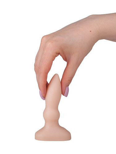 Телесный анальный плаг с каплевидным кончиком LOVETOY (А-Полимер) 442800 (10 см)
