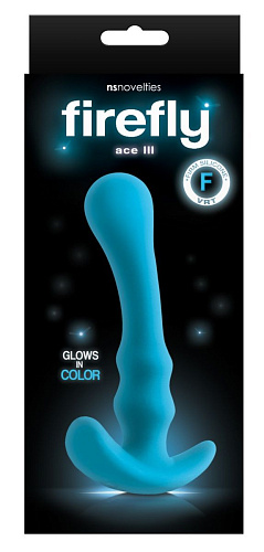 Голубая силиконовая анальная пробка-стимулятор NS Novelties Ace III Plug NSN-0476-57 (12,7 см)