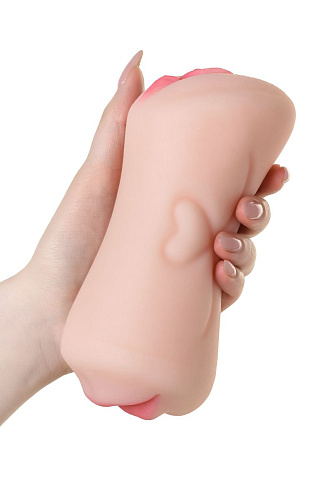 Телесный двусторонний мастурбатор ротик и вагина ToyFa Pretty Mouth  893020