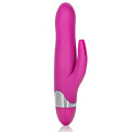 Розовый вибромассажёр с клиторальной стимуляцией California Exotic Novelties Turn it Up! 7-Function Silicone Massager SE-0732-50-3 (20,3 см)
