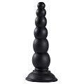 Чёрная анальная пробка-ёлочка Dream Toys MENZSTUFF BEADED PROBE 20713 (16,5 см)
