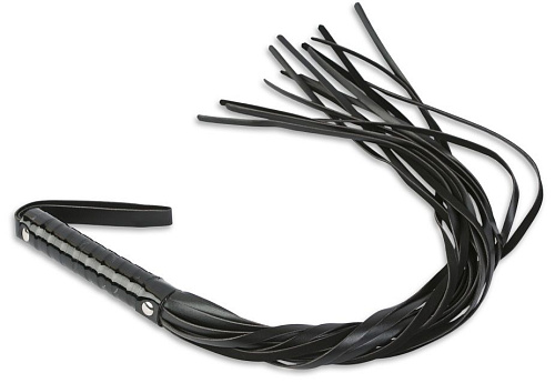 Чёрная длинная плеть-многохвостка Пикантные штучки DP092