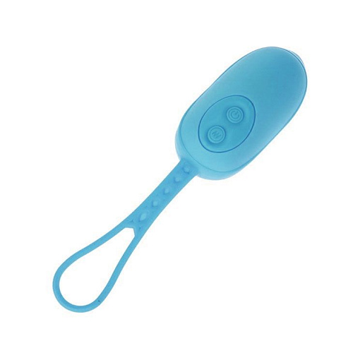 Голубое виброяйцо с петлёй Baile Cedric BI-014270-1 (13,8 см)