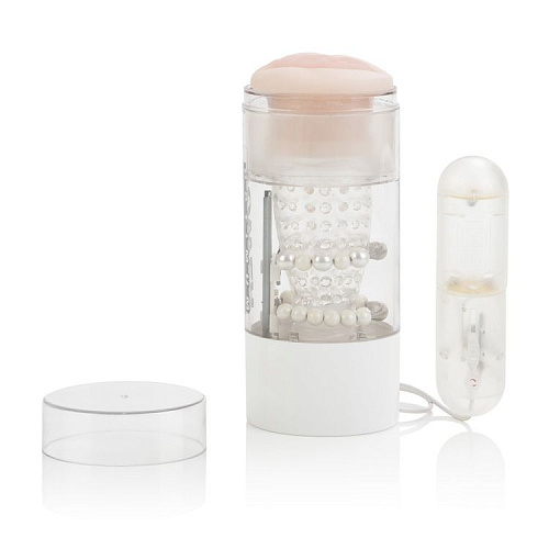 Прозорачная мастурбатор-вагина с поступательным движением California Exotic Novelties Deluxe Optimum Power Pussy Power Stroker SE-0855-00-3