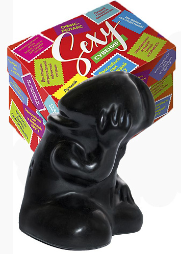 Сувенир чёрного цвета в коробке LOVETOY (А-Полимер) «Ждунчик-1» 920303