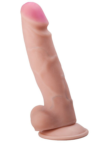 Телесный фаллоимитатор из неоскин LOVETOY (А-Полимер) REAL Standard 014603 (14 см)