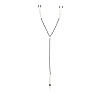 Серебристые зажимы на соски с чёрной цепочкой California Exotic Novelties Tweezer Intimate Clamps SE-2610-15-2
