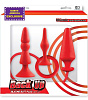 Набор из 3 красных анальных втулок NMC BACK UP SILICONE ANAL KIT 140057