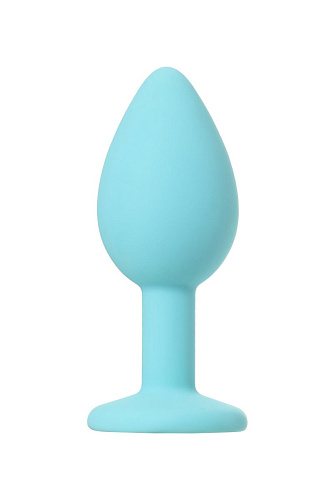 Мятная анальная пробка с прозрачным кристаллом ToyFa Brilliant 357013 (7 см)