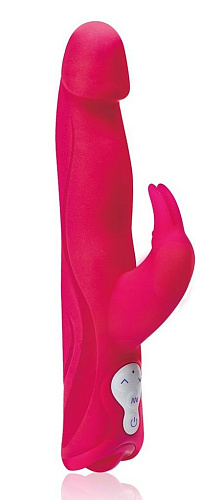 Розовый силиконовый вибратор с 3 моторами Erotic Fantasy JUMPING BULLETS HT-R1-PNK (22 см)