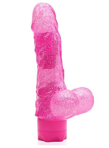 Розовый водонепроницаемый вибратор Dream Toys JELLY JOY ELASTIC ENIGMA MULTISPEED VIBE 21142 (15 см)