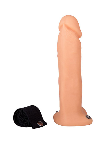 Страпон телесного цвета с полостью на чёрной резинке Сумерки богов 1005-01 CD DD