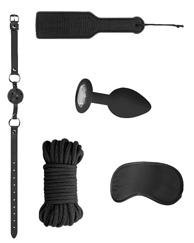 Чёрный игровой набор Shots Media BV Introductory Bondage Kit №5 OU368BLK