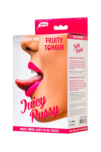 Телесный двусторонний мастурбатор ротик и вагина ToyFa Fruity Tongue 893019
