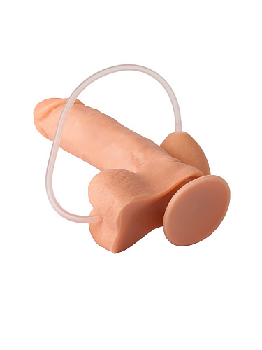 Телесный фаллоимитатор-реалистик с грушей LOVETOY (А-Полимер) 181500 (19 см)