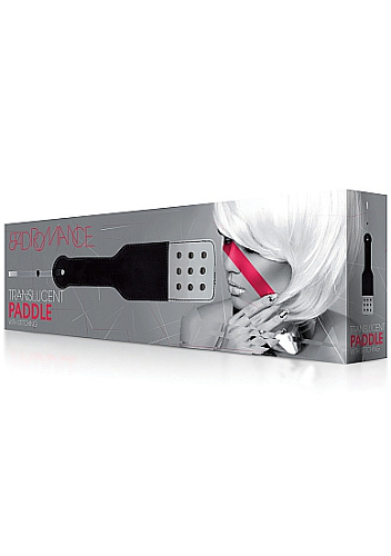 Чёрно-белый пэдл со сквозными отверстиями Shots Media BV Black with White BAD015