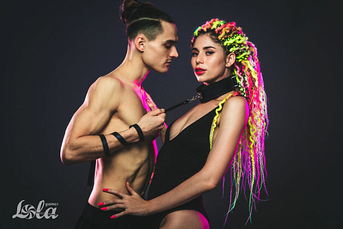 Чёрный ошейник с поводком Lola toys Circus 1085-01lola