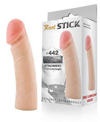 Фаллоимитатор-насадка телесного цвета ToyFa RealStick #442 964042 (17,5 см)