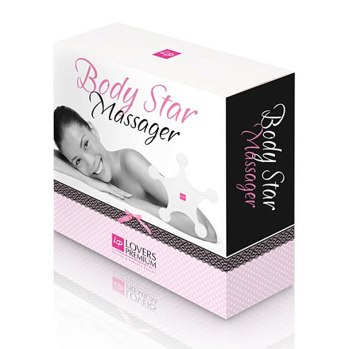Белый массажер в виде звезды LoversPremium Body Star Massager E22053