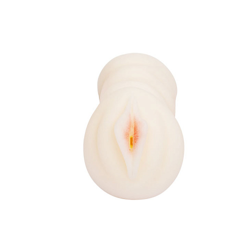 Мастурбатор-вагина телесного цвета с вибрацией от съёмного кольца Baile BM-009132H