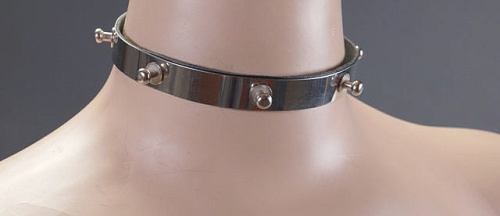 Металлический ошейник со штырьками Подиум Р227
