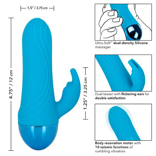 Голубой мини-вибратор California Exotic Novelties Tremble Please SE-4401-20-3 (12 см)