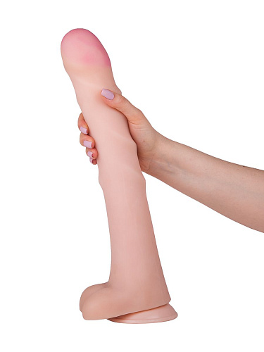 Реалистичный супергигант телесного цвета на присоске LOVETOY (А-Полимер) 957900 (37 см)