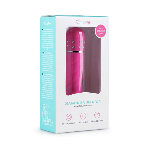 Розовый мини-вибратор EDC Wholesale Diamond Twisted Vibrator ET087PNK (11,4 см)