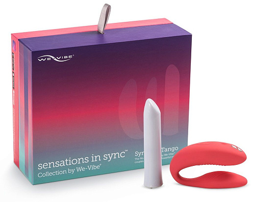 Белый с розовым подарочный вибронабор We-vibe Sensations in Sync