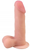 Телесный реалистичный вибромассажёр с выносным пультом Сумерки богов №56 3204-56 BX DD (18 см)