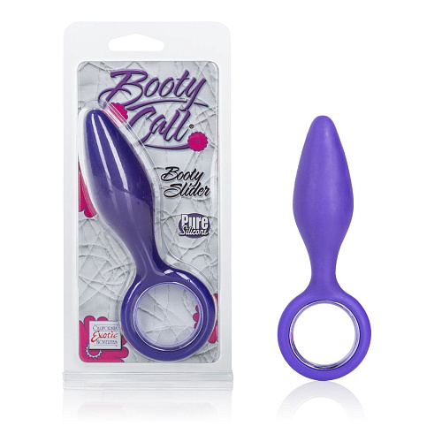 Фиолетовая анальная пробка California Exotic Novelties Booty Call Booty Slider SE-0394-30-2 (10,3 см)