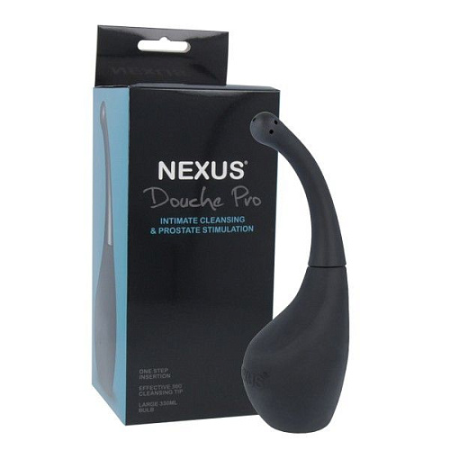 Чёрный анальный душ Nexus Range Douche Pro NA006