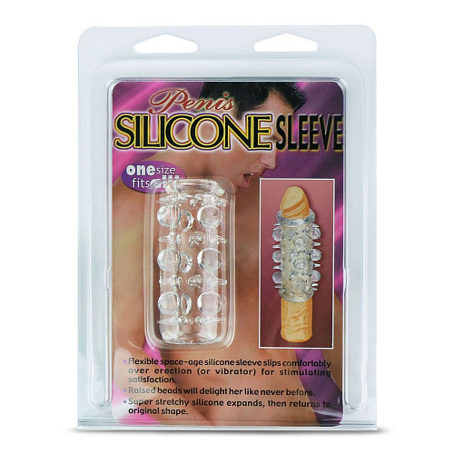 Открытая прозрачная насадка с пупырышками Seven Creations 99001NB BCD GP (5 см)