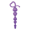 Фиолетовая анальная цепочка с звеньями-сердечками Toyz4lovers HEARTY ANAL WAND SILICONE T4L-00700925 (18 см)