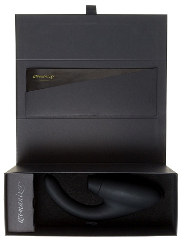 Чёрный стимулятор 2-в-1 для женщин Womanizer InsideOut 0592595