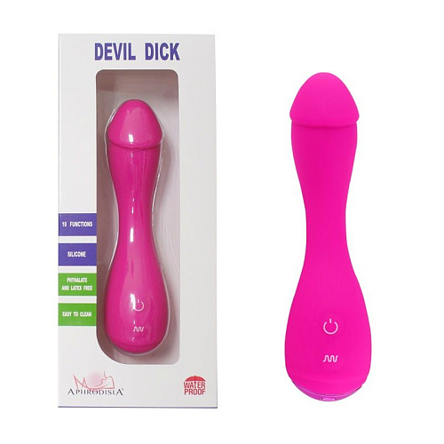 Розовый вибратор Howells Devil Dick 93002Pink (16 см)