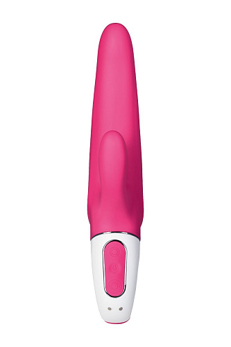 Ярко-розовый вибратор с клиторальным отростком Satisfyer Vibes Mr. Rabbit EE73-867-1017 (22,1 см)