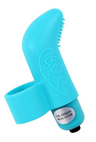 Голубая вибронасадка на палец Chisa MisSweet CN-371312211 (7,4 см)